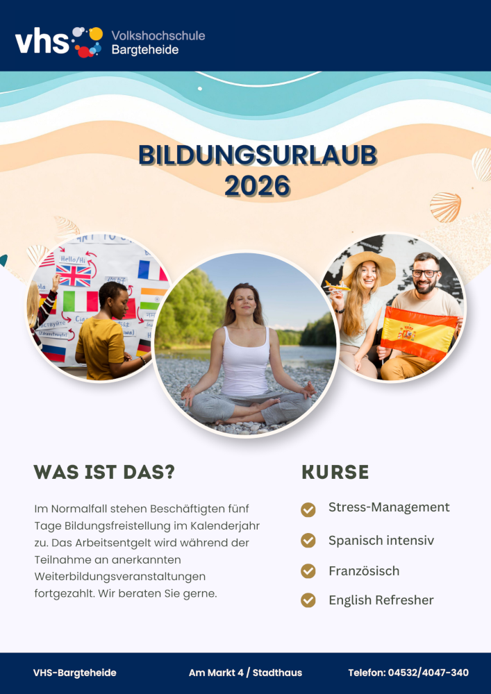 VHS-Bargteheide: Bildungsurlaub 2026