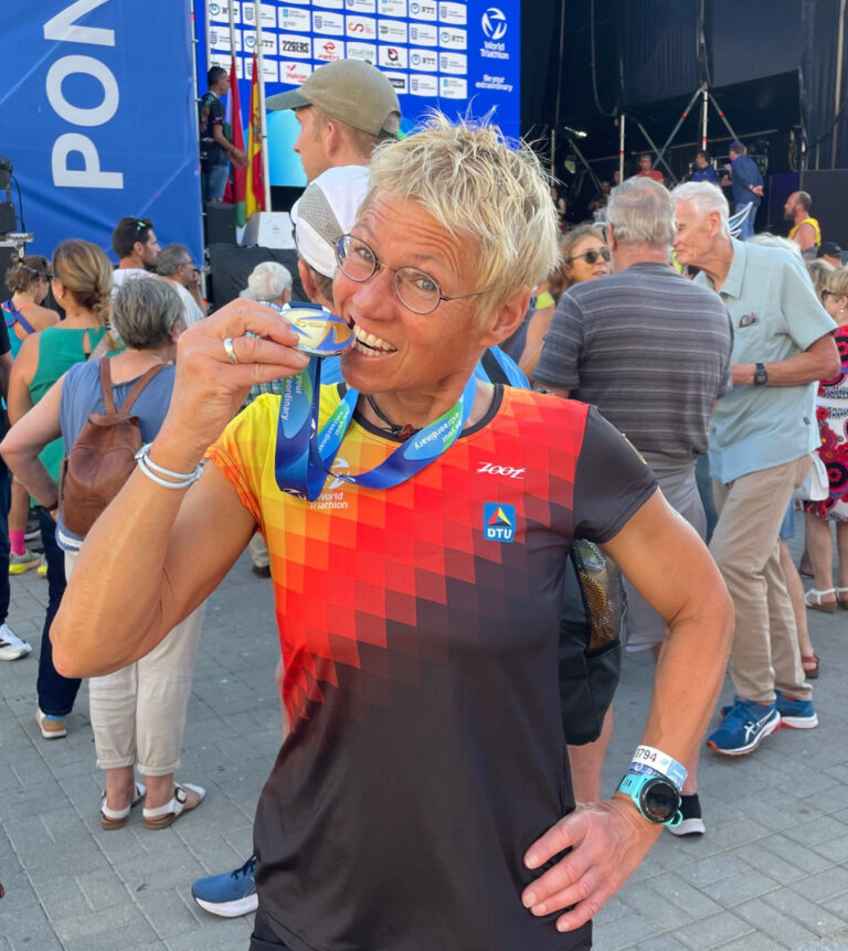 Bettina Lange wird Weltmeisterin im Aquathlon