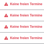 Terminvergabe im Bürgerbüro, bitte warten
