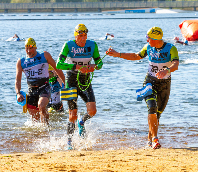 Bargteheider Triathleten beim SwimRun in Norderstedt